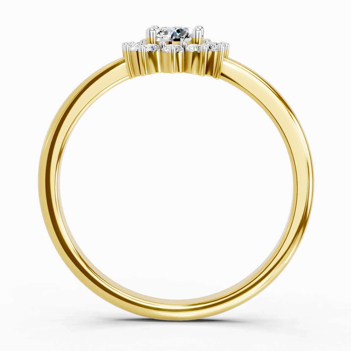 Pristine Oval Halo Diamond Engagement Ring