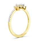 Majestic Pear Halo Diamond Ring