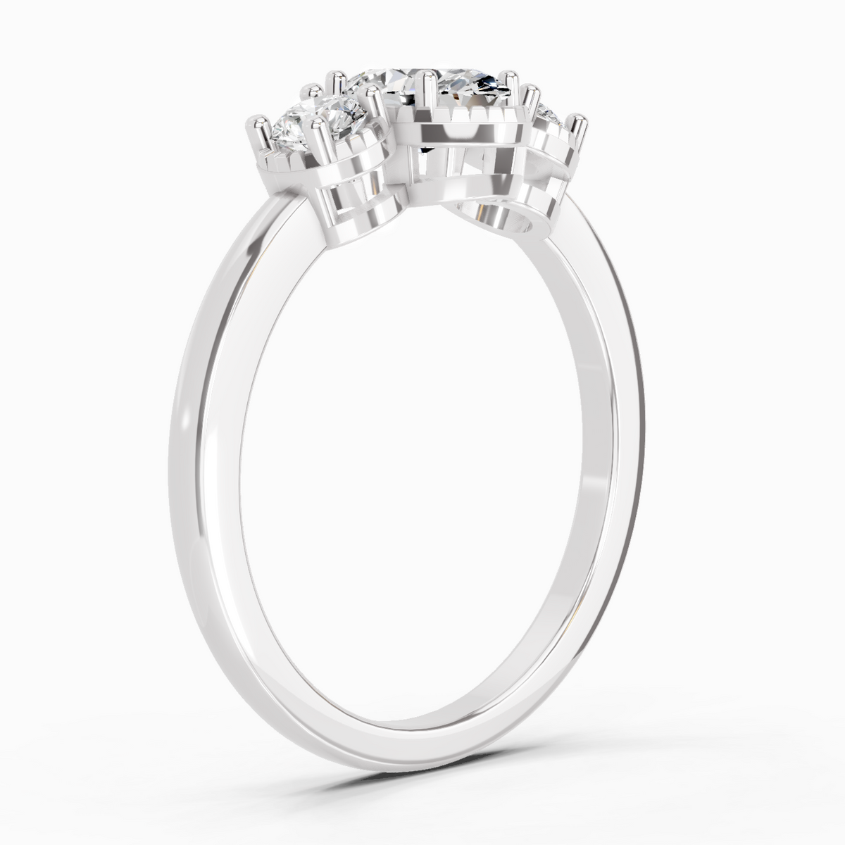 Majestic Promise Trinity Diamond Engagement Ring