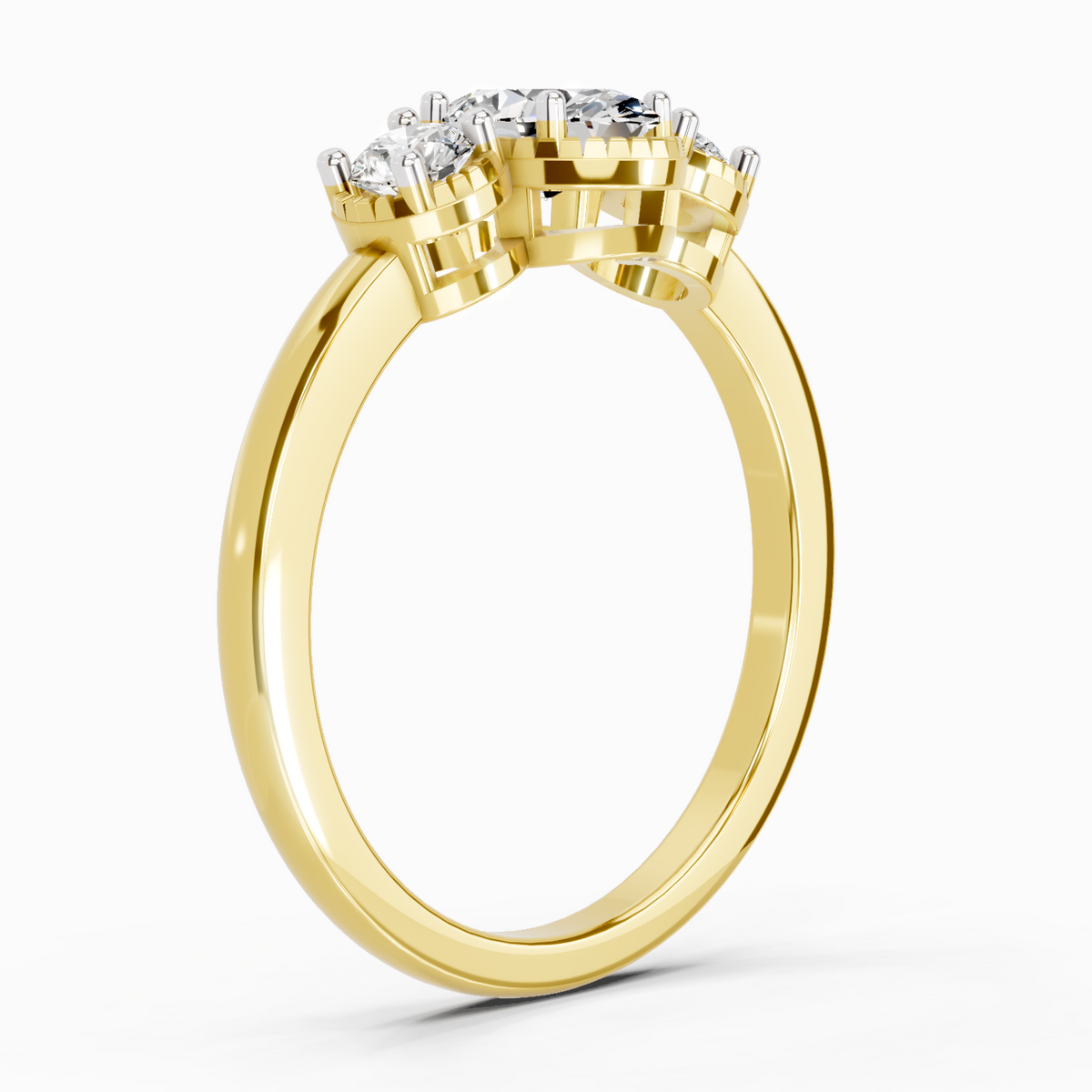 Majestic Promise Trinity Diamond Engagement Ring