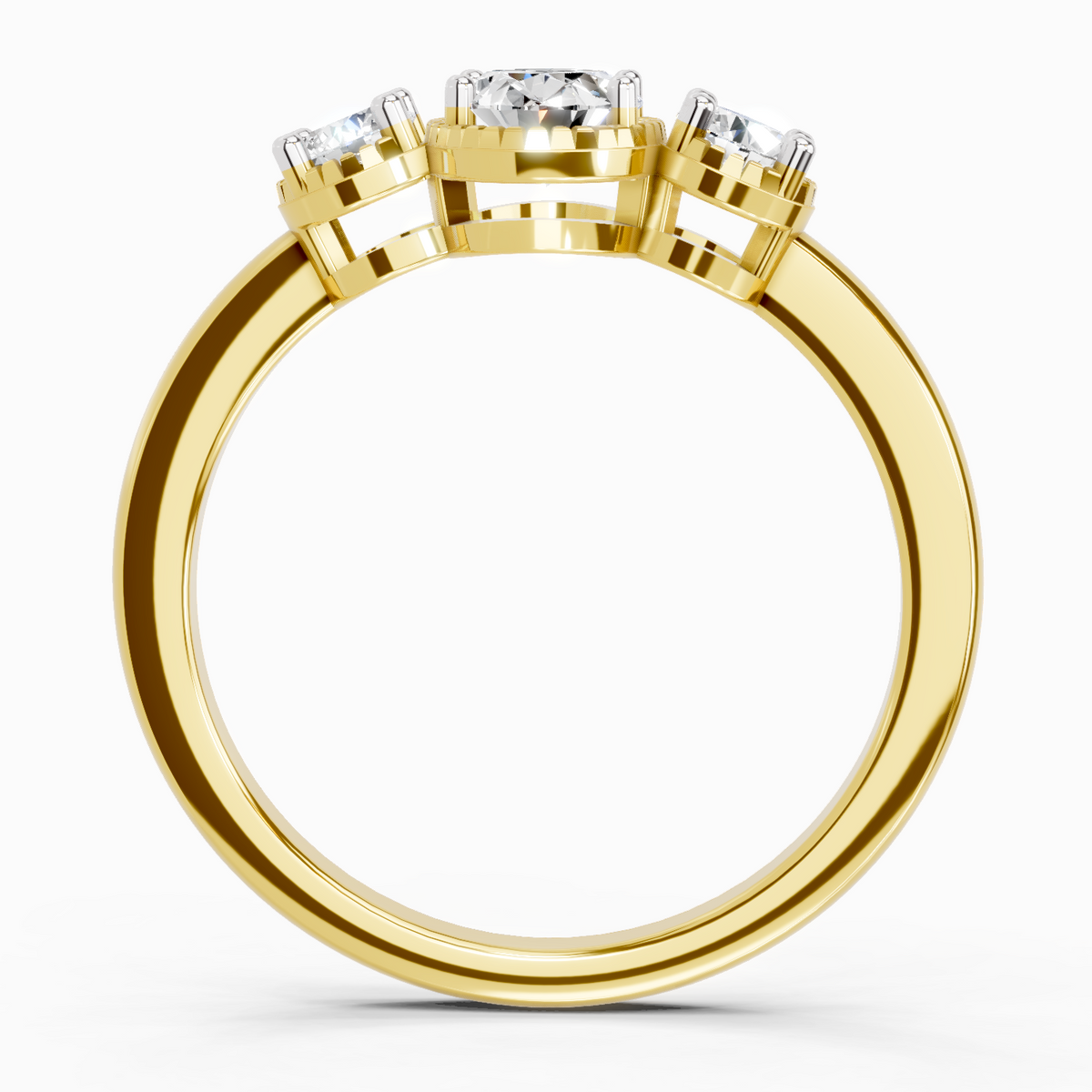 Majestic Promise Trinity Diamond Engagement Ring