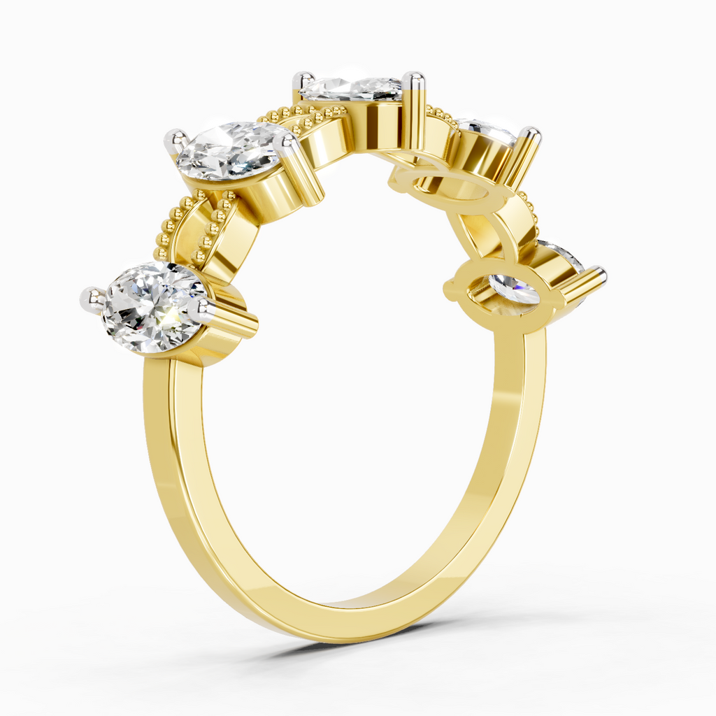 Regal Oval Diamond Band Ring