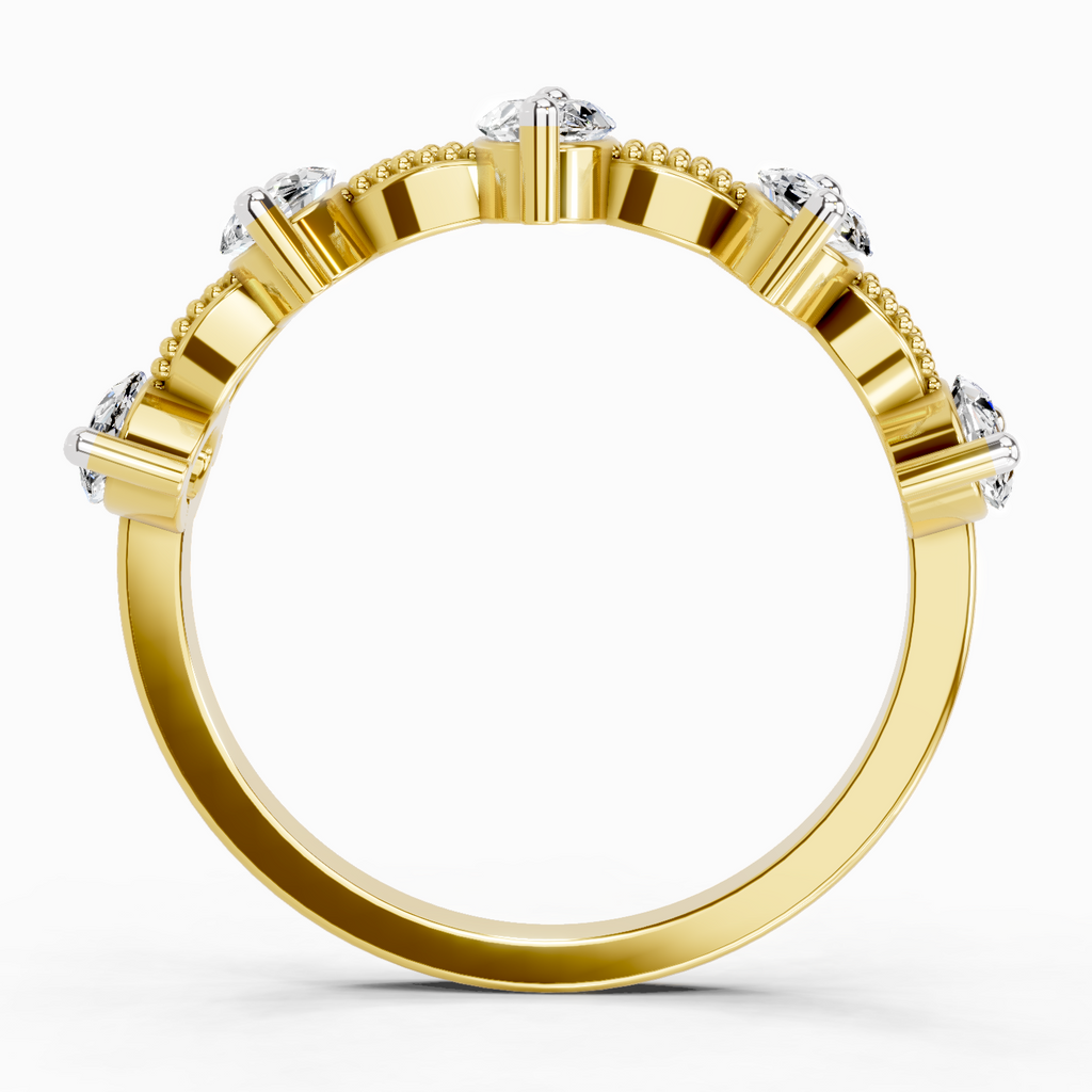 Regal Oval Diamond Band Ring