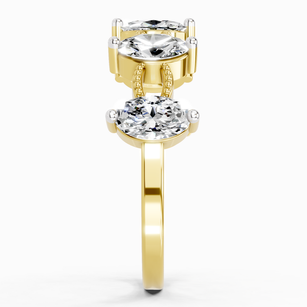 Regal Oval Diamond Band Ring