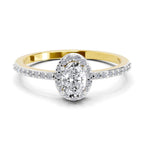 Gleaming Oval Halo Diamond Engagement Ring