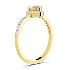 Gleaming Oval Halo Diamond Engagement Ring