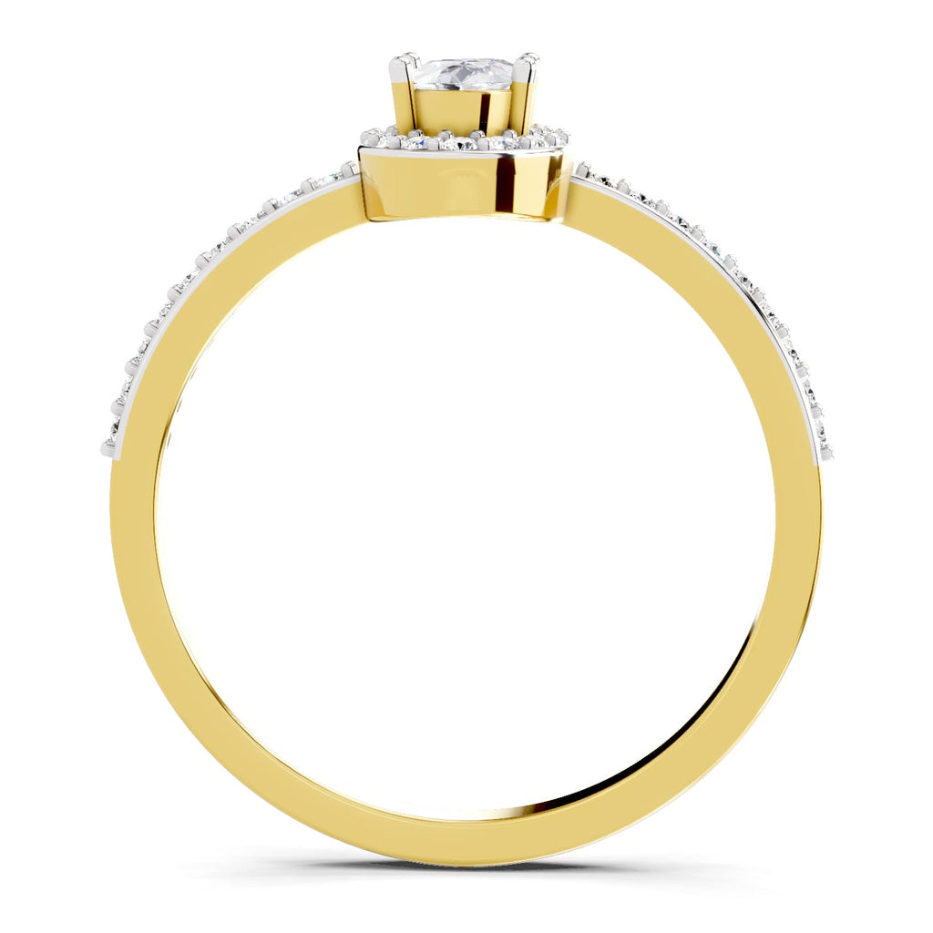 Gleaming Oval Halo Diamond Engagement Ring