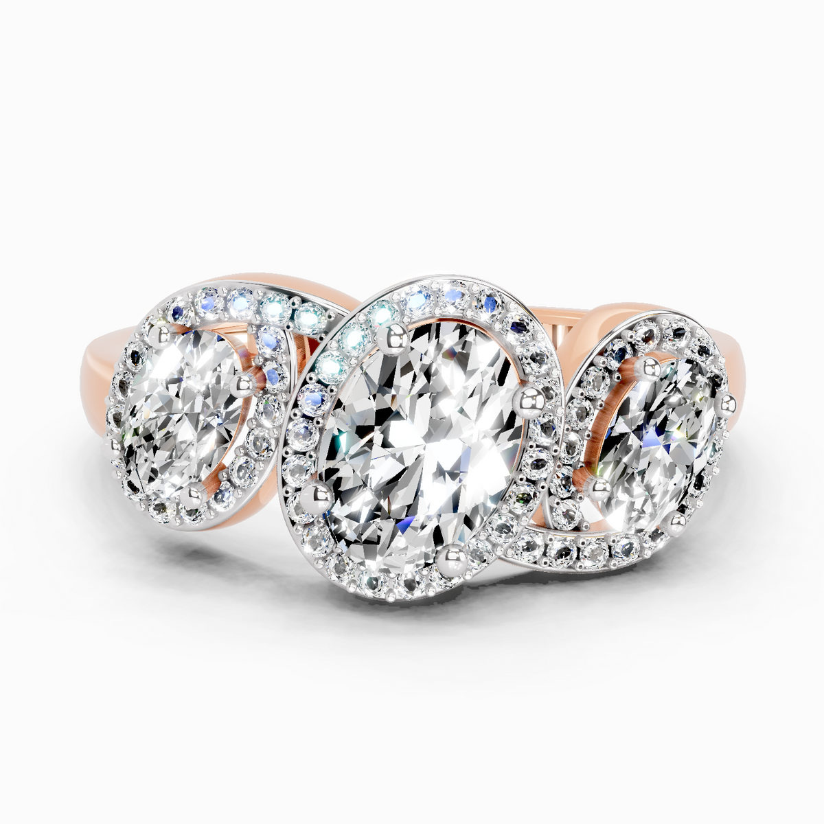 Iconic Oval Halo Diamond Ring