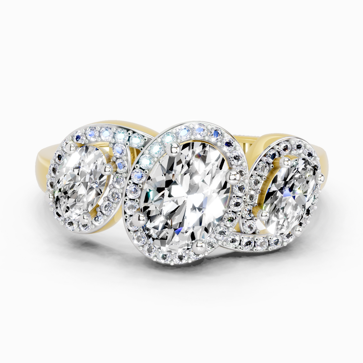 Iconic Oval Halo Diamond Ring