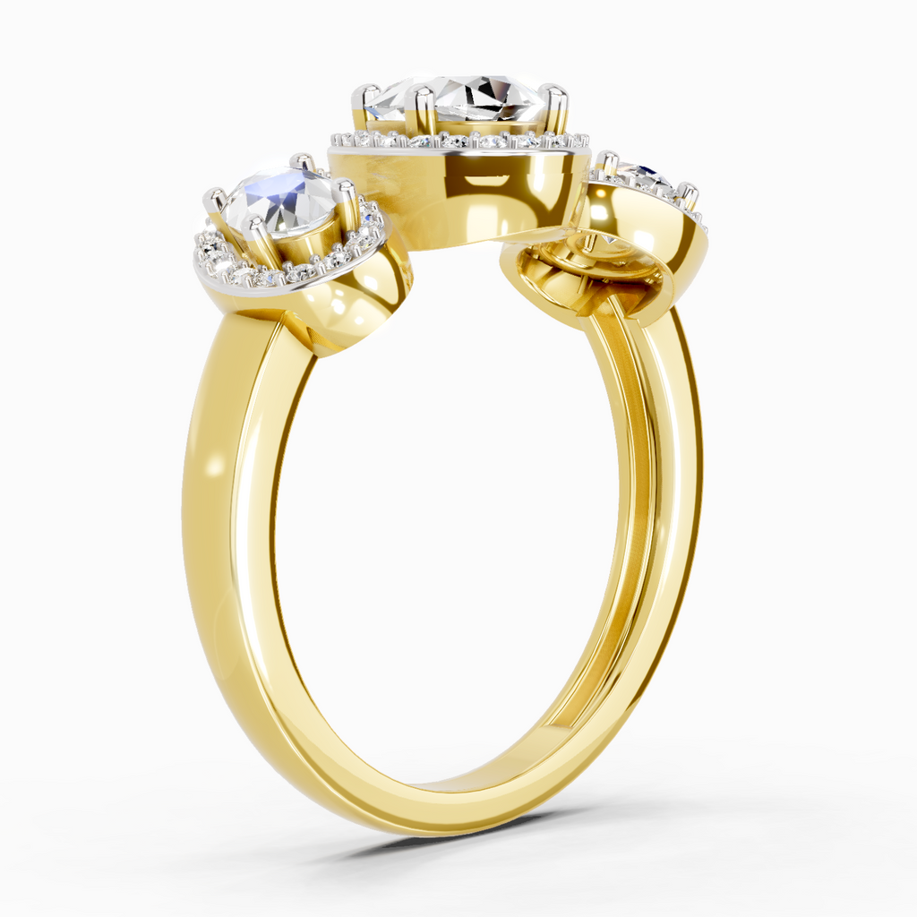Iconic Oval Halo Diamond Ring