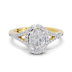 Brilliant Oval Halo Diamond Engagement Ring
