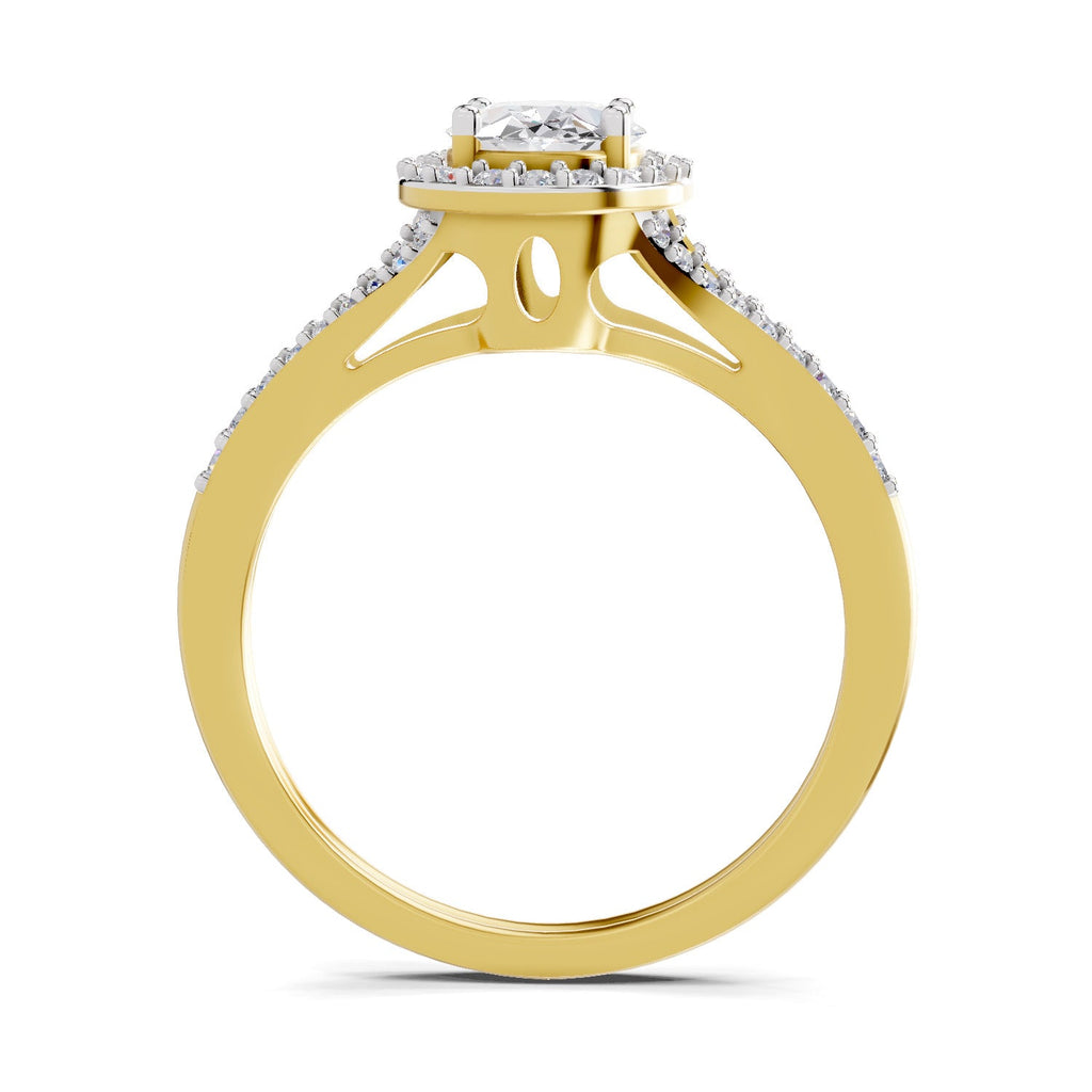 Brilliant Oval Halo Diamond Engagement Ring