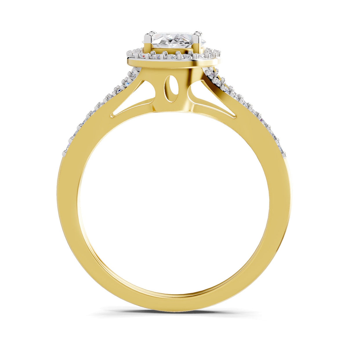 Brilliant Oval Halo Diamond Engagement Ring