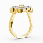 Classic Oval Floral Diamond Ring