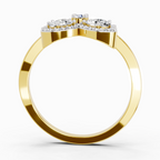 Classic Oval Floral Diamond Ring