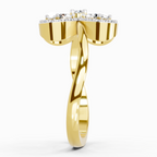 Classic Oval Floral Diamond Ring