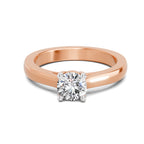 Glistening Round Solitaire Diamond Ring
