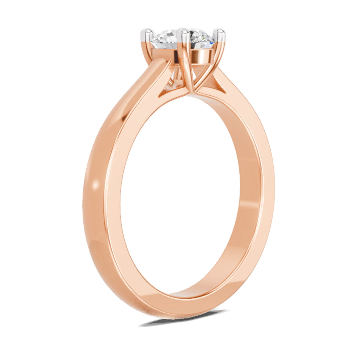 Glistening Round Solitaire Diamond Ring