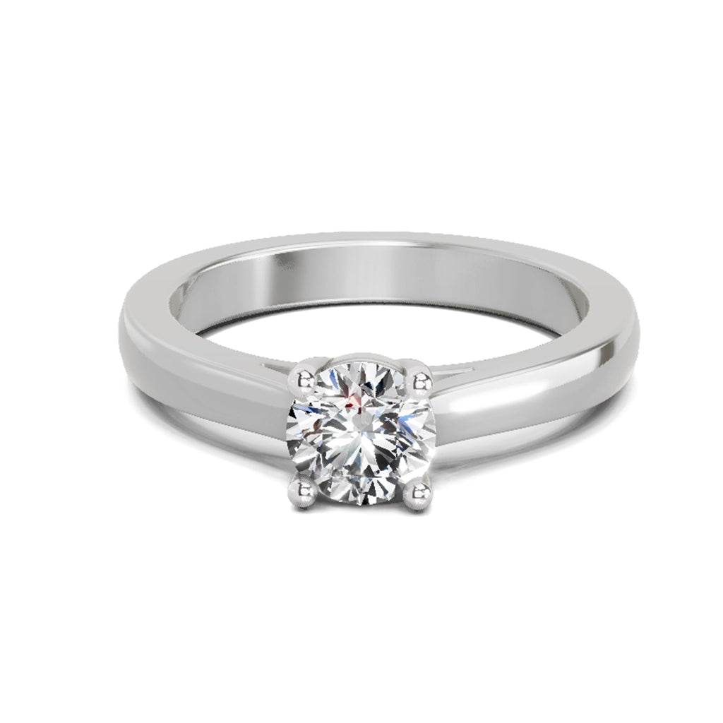 Glistening Round Solitaire Diamond Ring