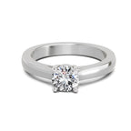 Glistening Round Solitaire Diamond Ring