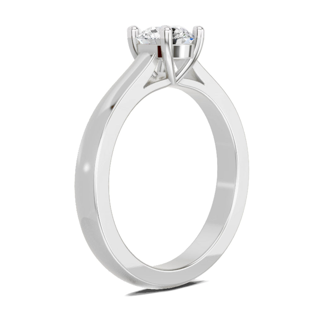 Glistening Round Solitaire Diamond Ring