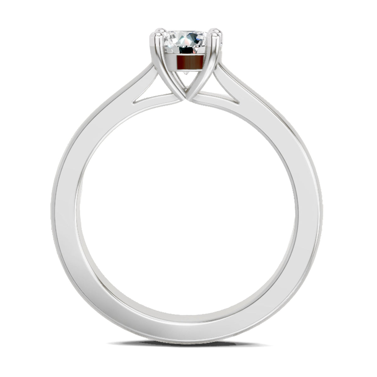 Glistening Round Solitaire Diamond Ring