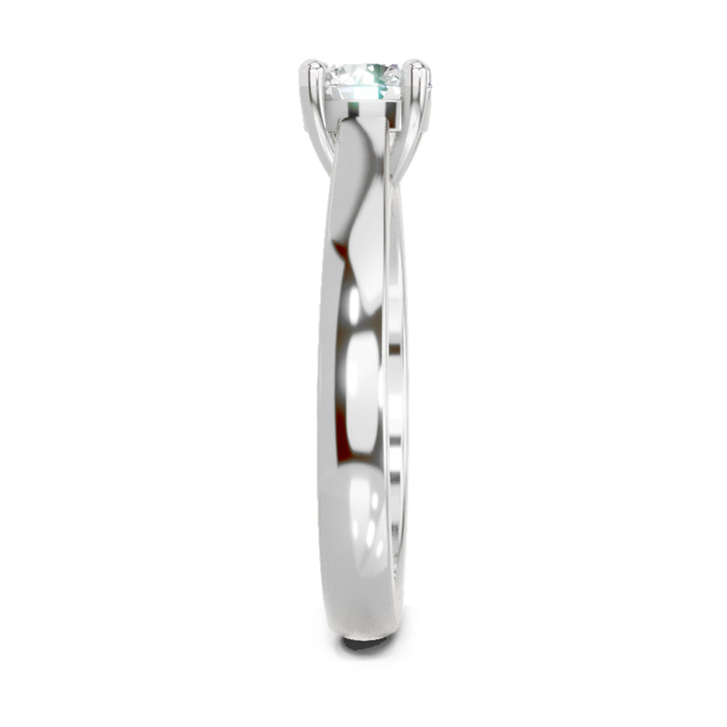 Glistening Round Solitaire Diamond Ring