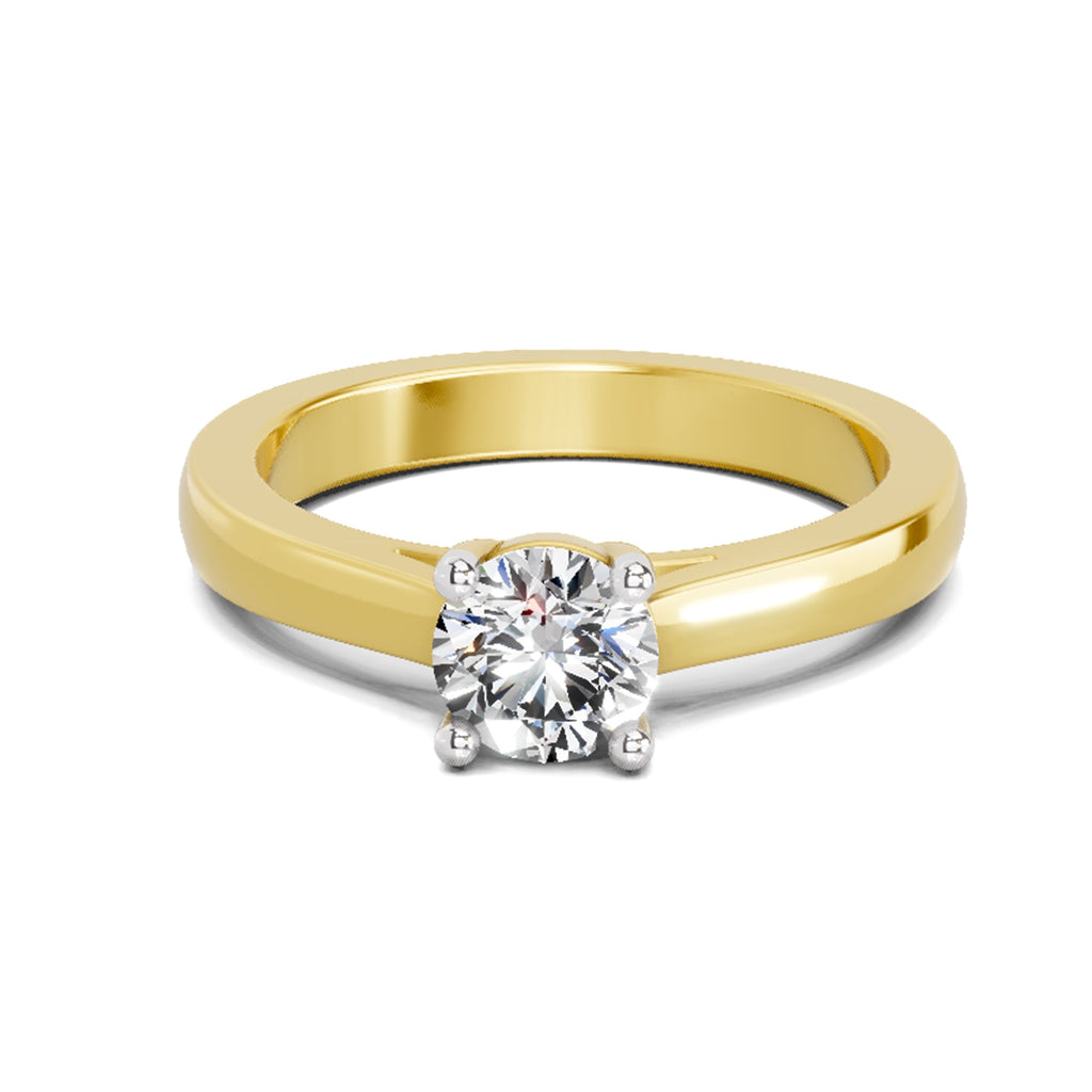 Glistening Round Solitaire Diamond Ring