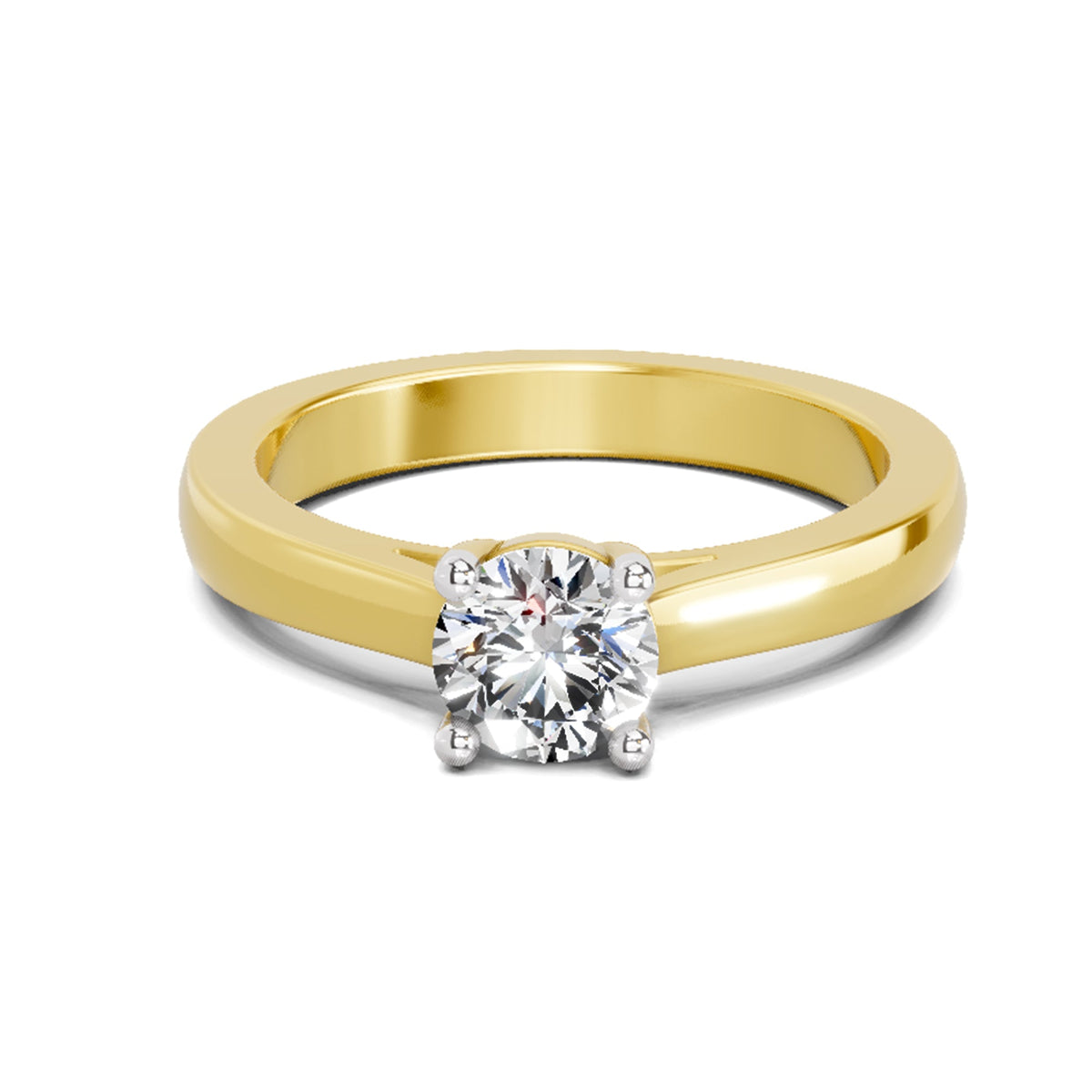 Glistening Round Solitaire Diamond Ring