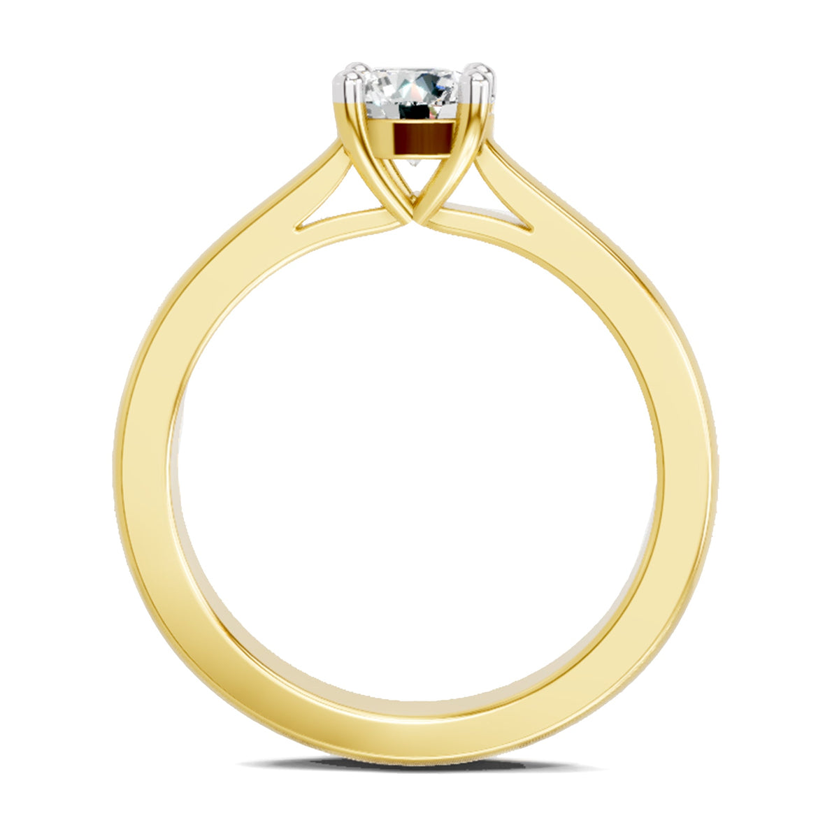 Glistening Round Solitaire Diamond Ring