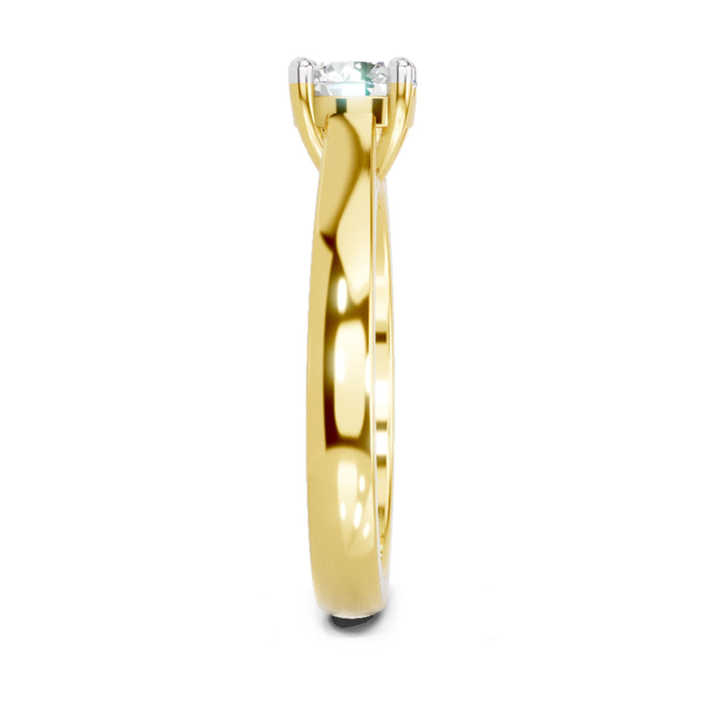 Glistening Round Solitaire Diamond Ring