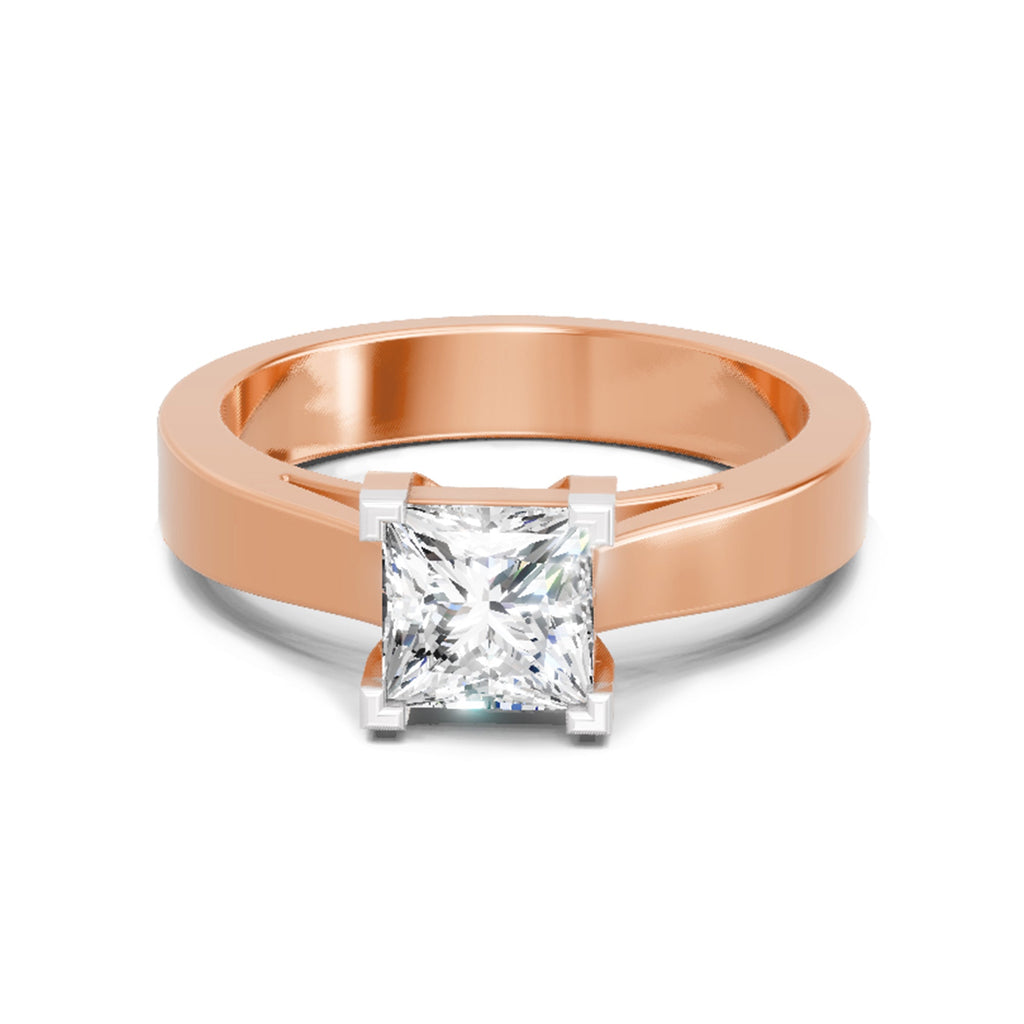 Sparkling Princess-Cut Solitaire Diamond Ring