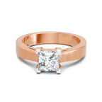 Sparkling Princess-Cut Solitaire Diamond Ring