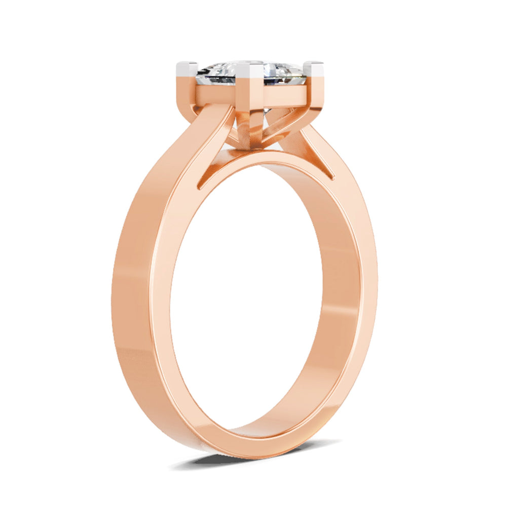 Sparkling Princess-Cut Solitaire Diamond Ring