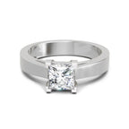 Sparkling Princess-Cut Solitaire Diamond Ring