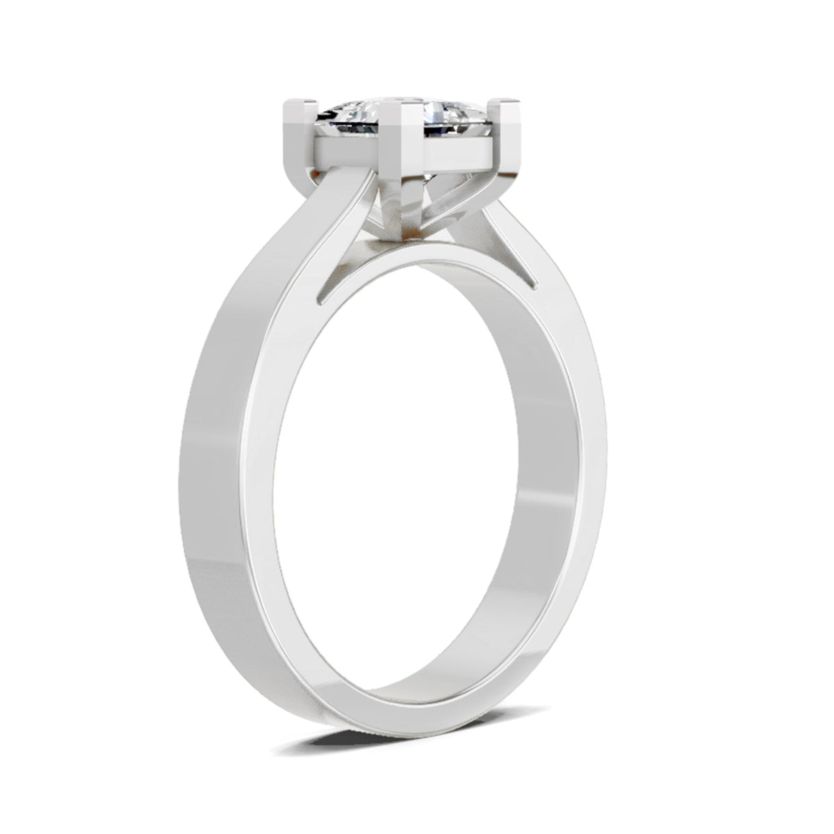 Sparkling Princess-Cut Solitaire Diamond Ring