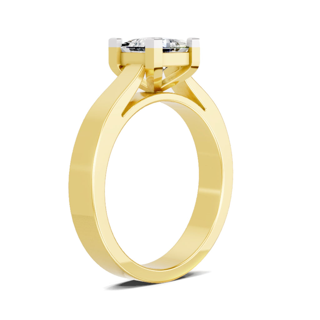 Sparkling Princess-Cut Solitaire Diamond Ring