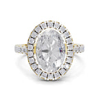 Refined Oval Halo Diamond Engagement Ring