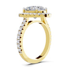 Refined Oval Halo Diamond Engagement Ring