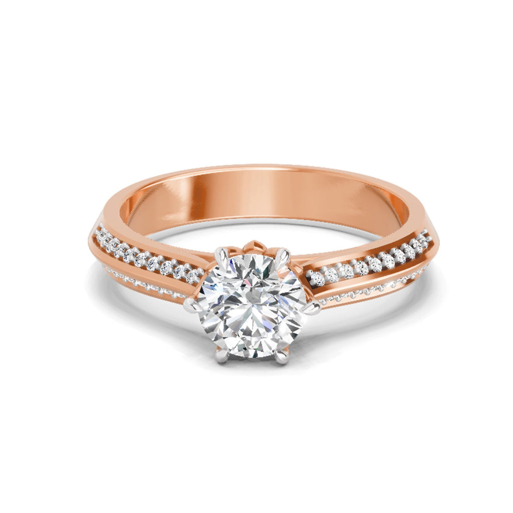 Sparkling Round Solitaire Diamond Ring