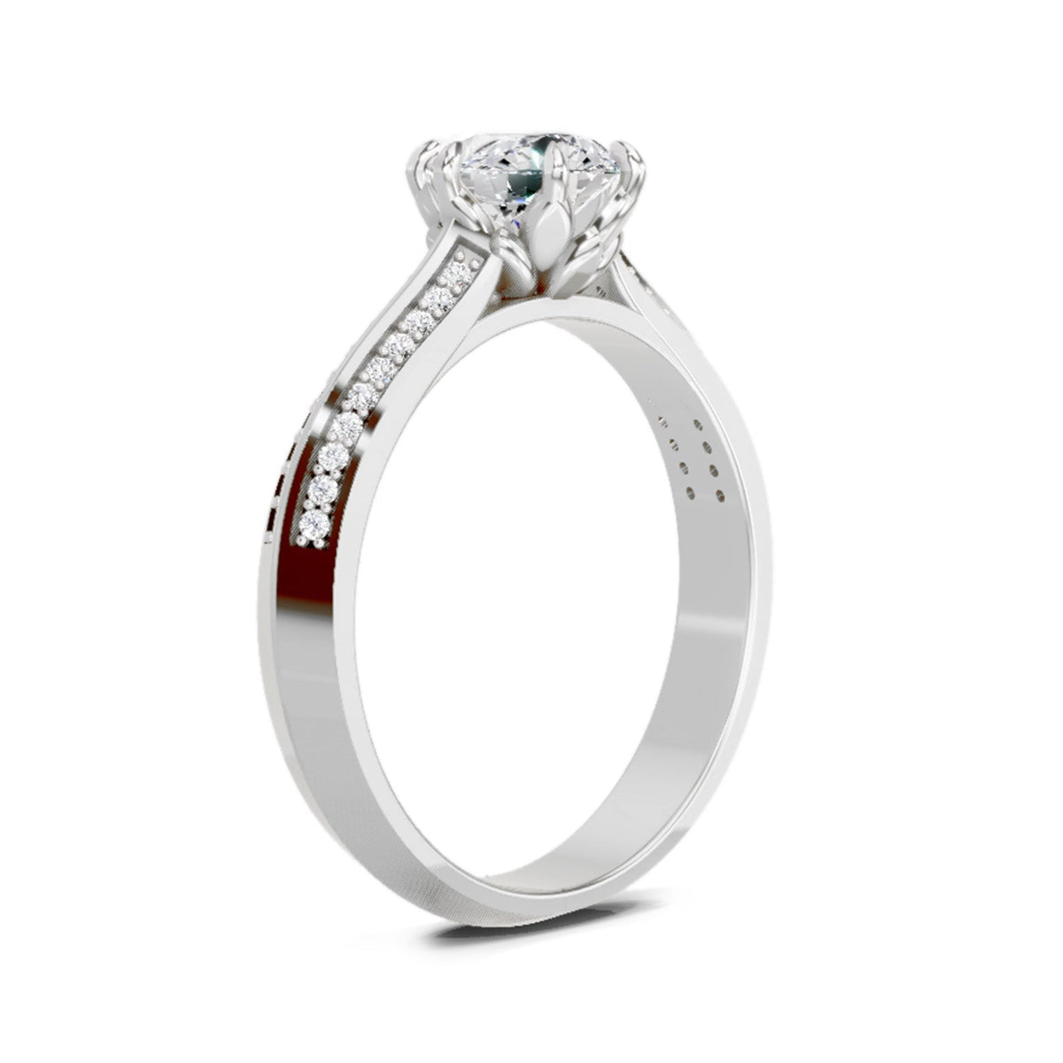 Sparkling Round Solitaire Diamond Ring
