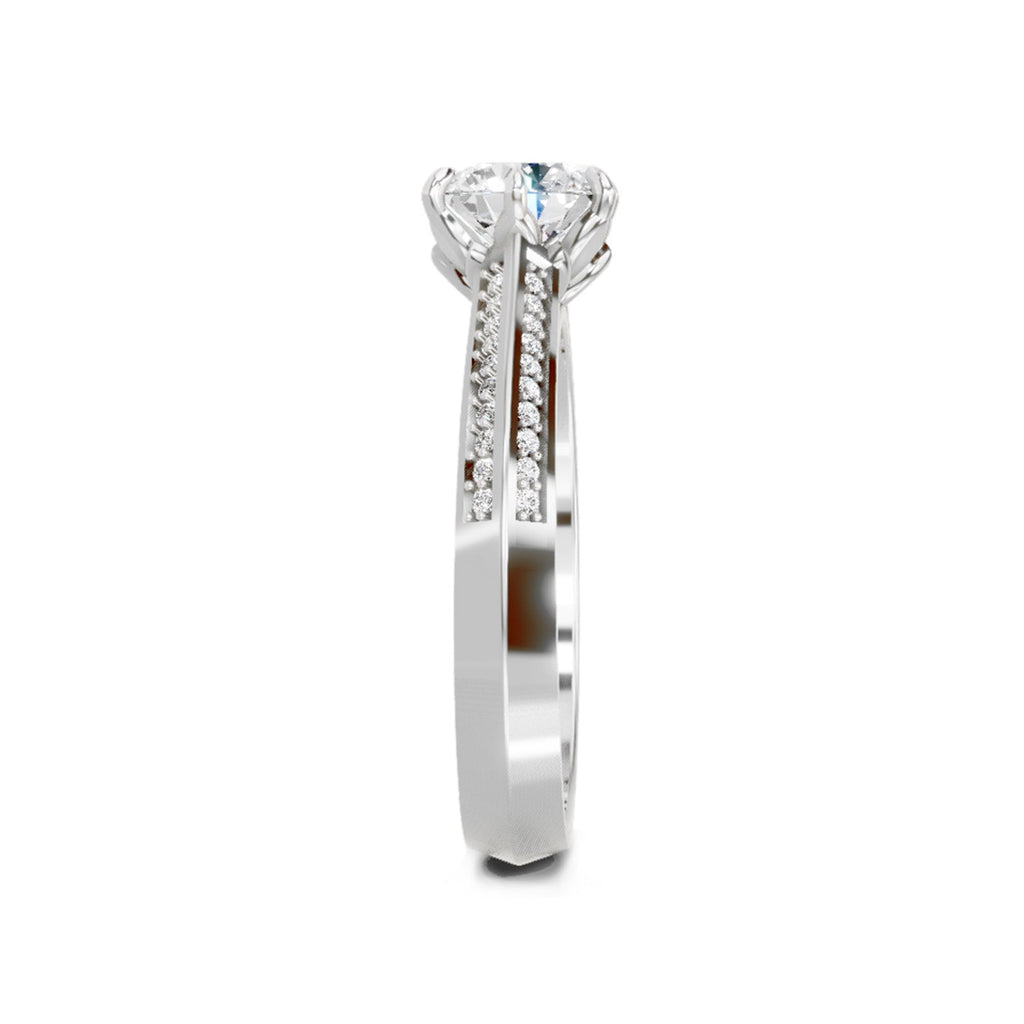Sparkling Round Solitaire Diamond Ring