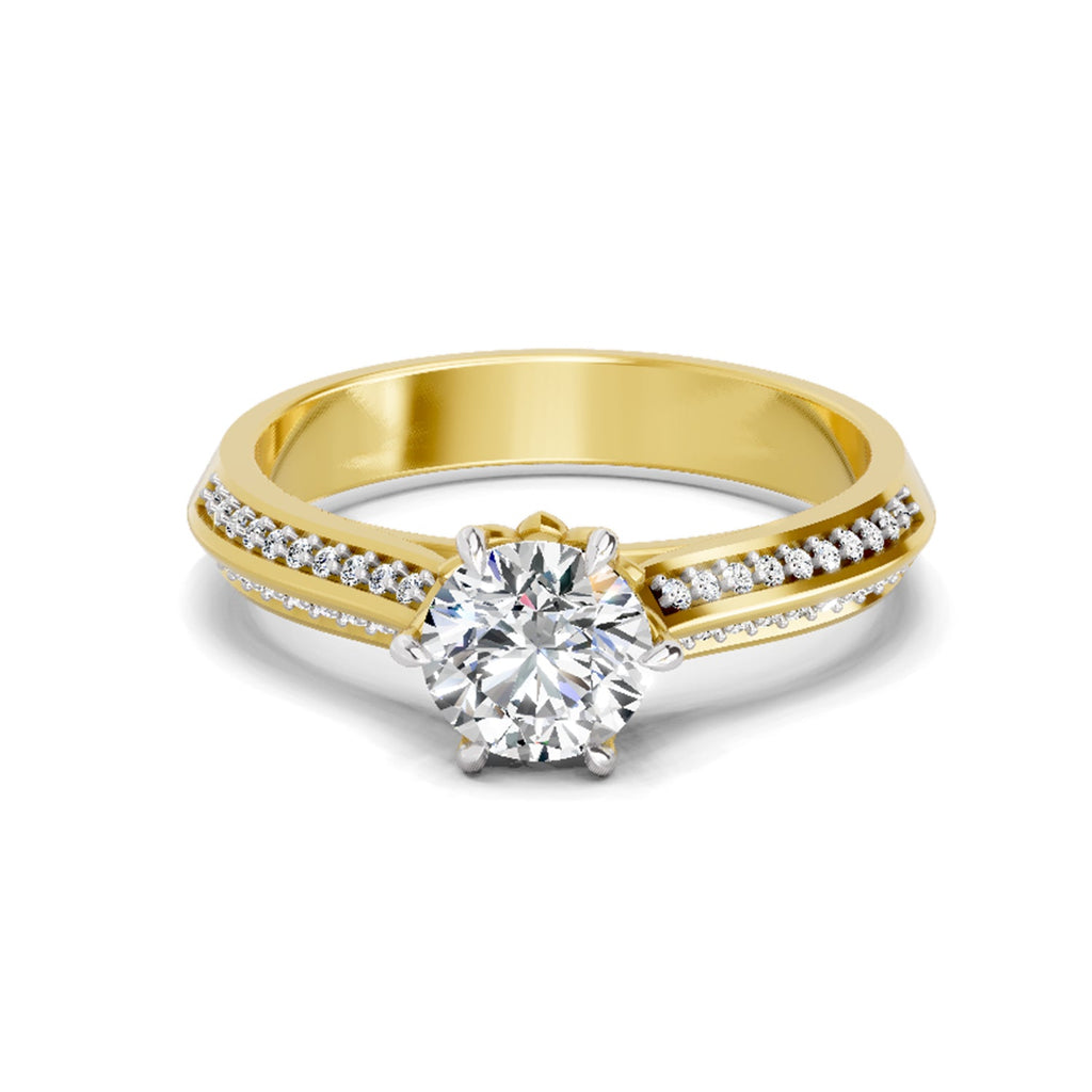 Sparkling Round Solitaire Diamond Ring