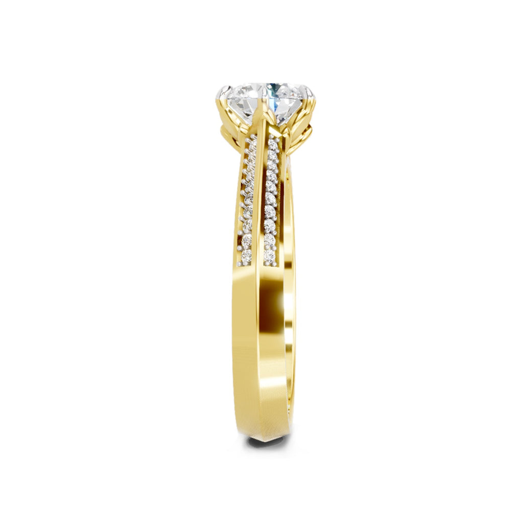 Sparkling Round Solitaire Diamond Ring
