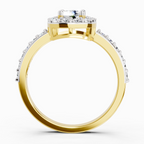 Gleaming Round Halo Diamond Ring