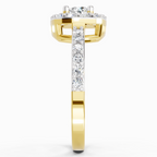Gleaming Round Halo Diamond Ring