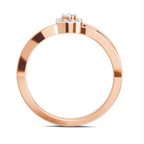 Lustrous Round Halo Diamond Ring