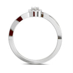 Lustrous Round Halo Diamond Ring