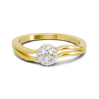 Lustrous Round Halo Diamond Ring
