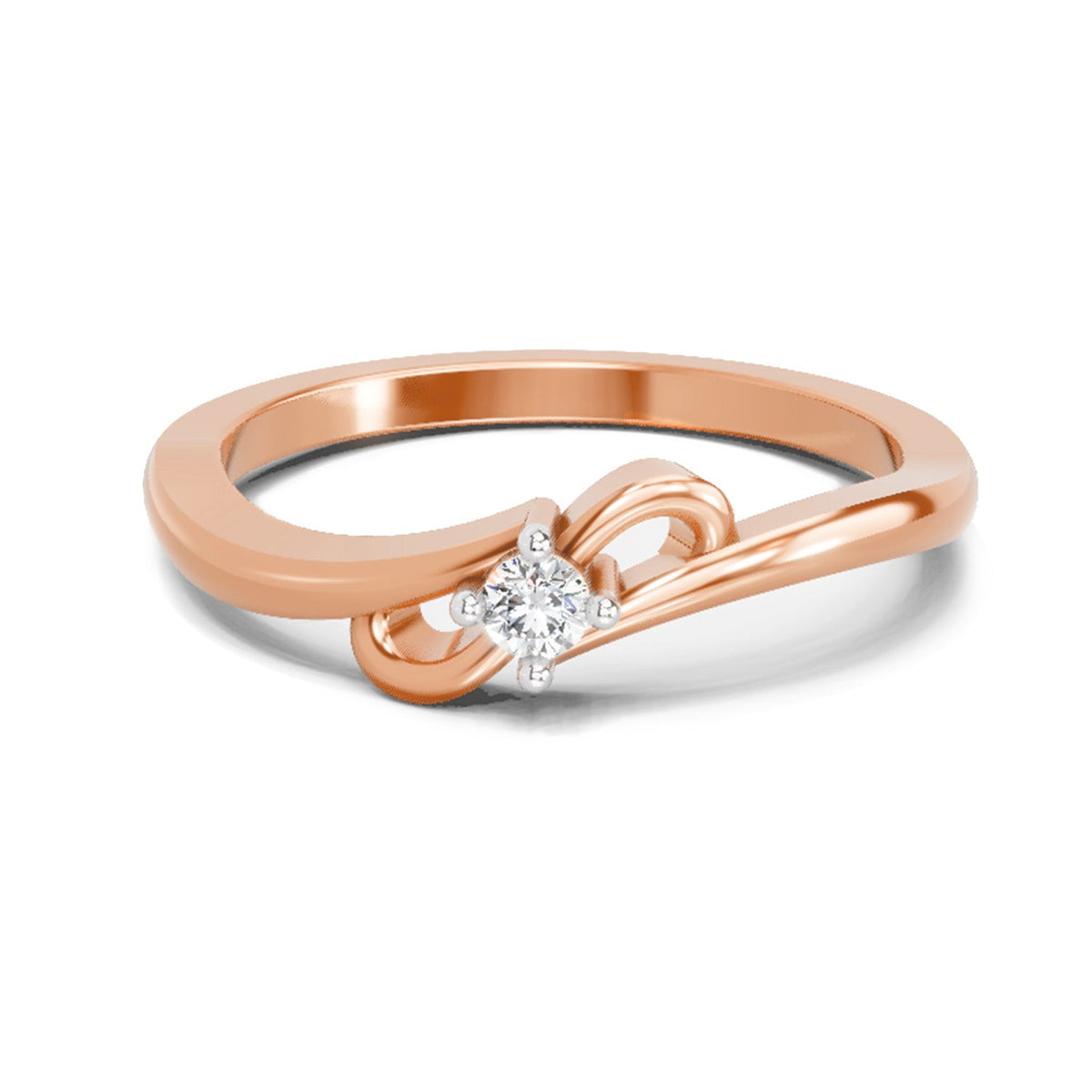 Gleaming Round Solitaire Diamond Ring